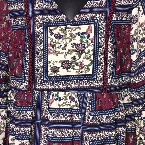 Altar’d State Block Multicolor Floral Boho Dress Size L - Picture 3 of 7